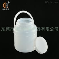 3L塑料桶 3kg塑料包裝食品桶 白色帶提手圓罐 *