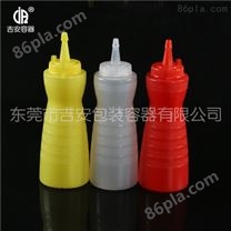 550ml凹身尖嘴瓶 550g毫升塑料圆身包装瓶 番茄汁酱汁瓶