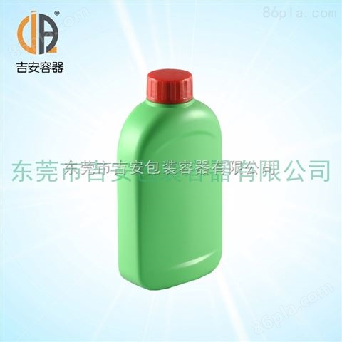 绿色600ml毫升扁瓶 600g包装塑料瓶 化工液体瓶