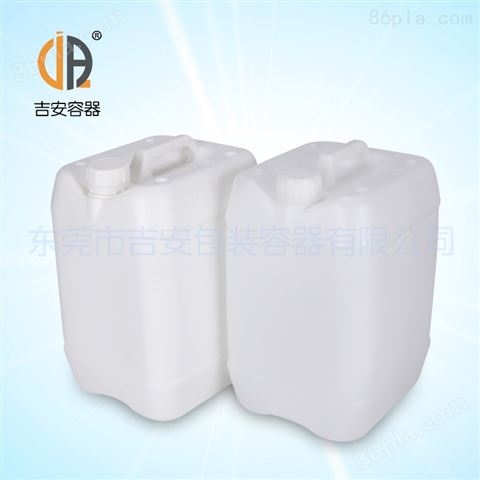 小口白色10L方扁化工塑料桶 10升包装尿素桶 堆码桶 *